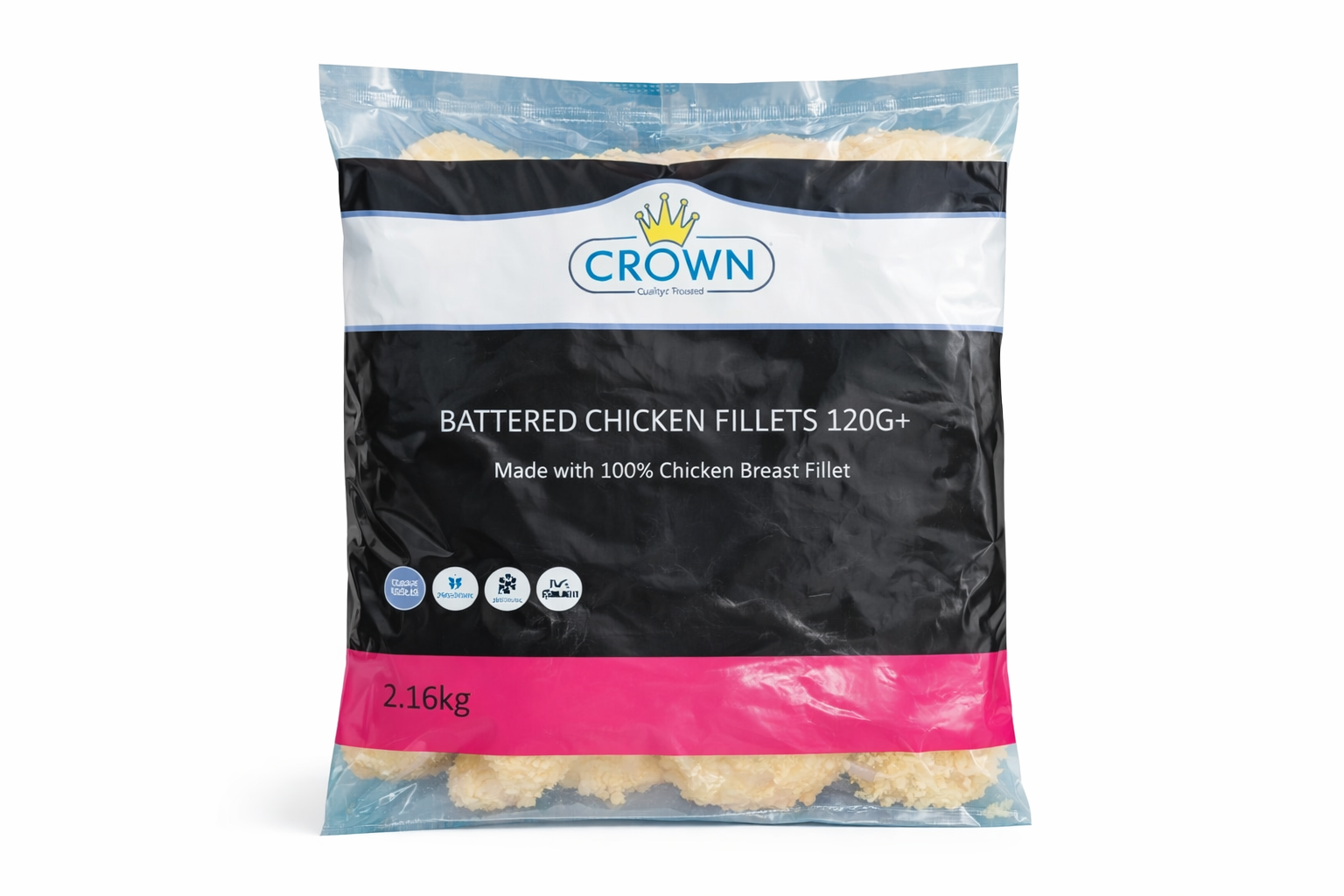 CROWN BATTERED PB CHICKEN BURGER (18X120G)