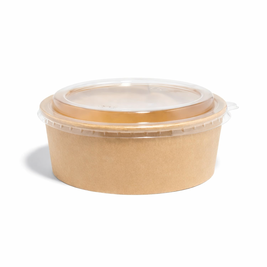 KRAFT BROWN 750ML HOT FOOD BOWL & LIDS 2 BOX 300