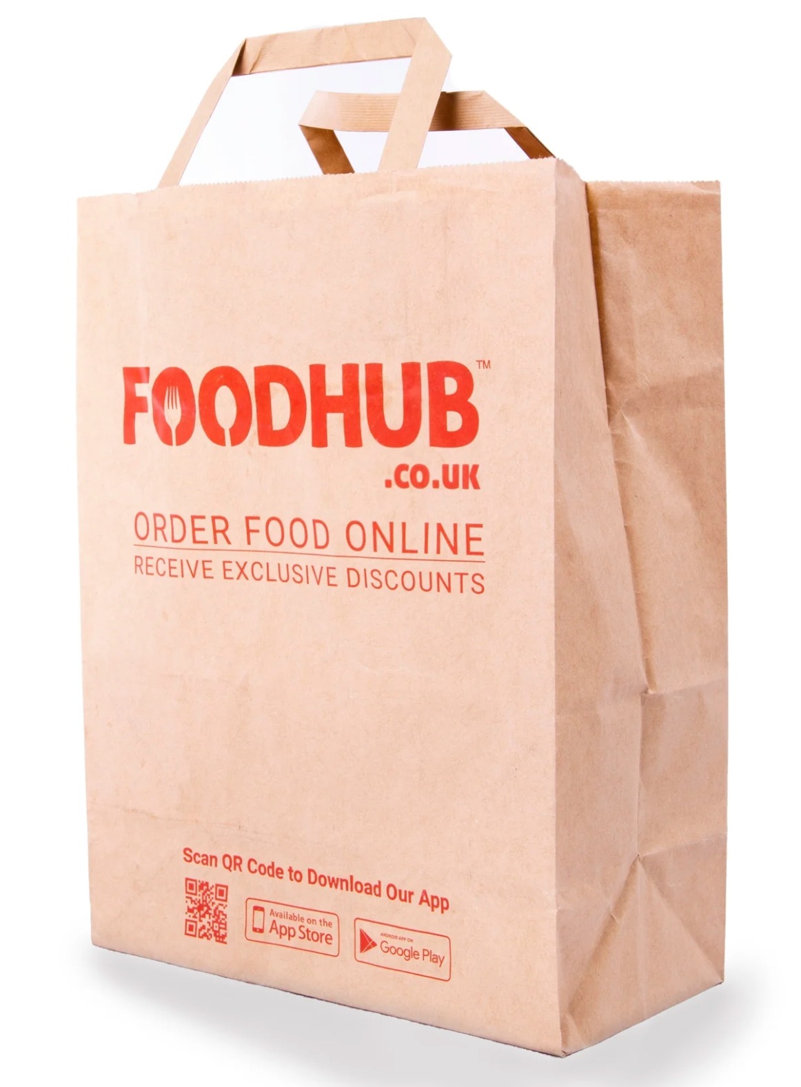 (FHUB) SOS KRAFT LARGE BROWN HANDLE BAGS (250)