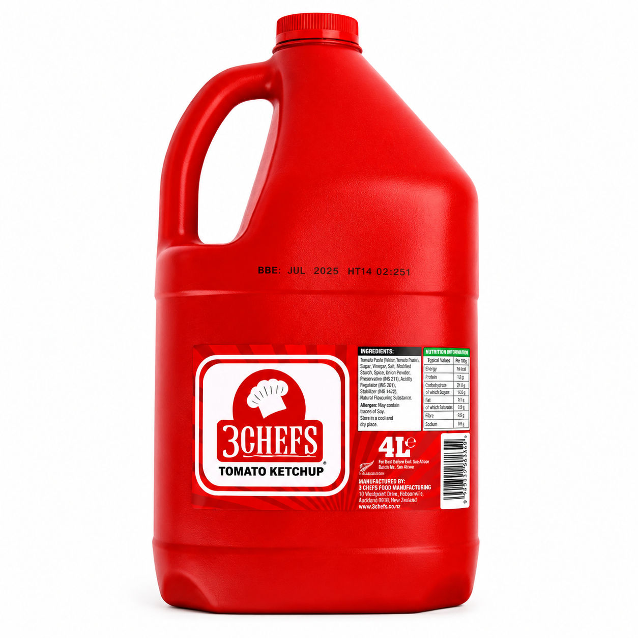 3 CHEFS TOMATO KETCHUP 4LTR