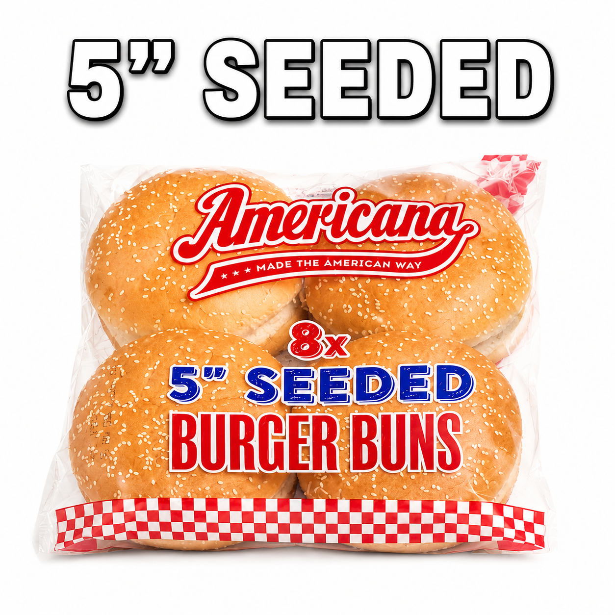 AMERICANA SEEDED BUNS 5" 1X48