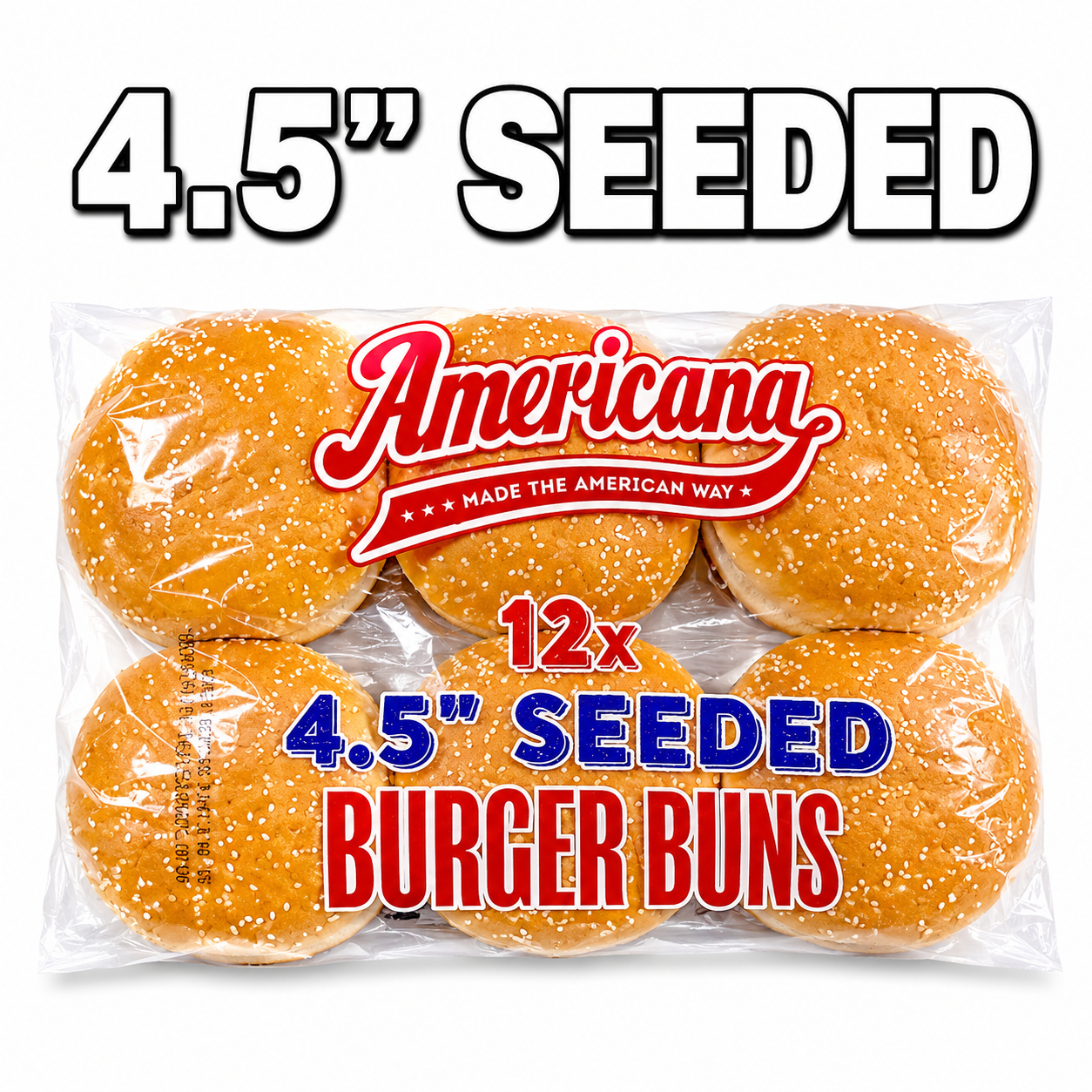 AMERICANA SEEDED BUN 4.5" 1X48