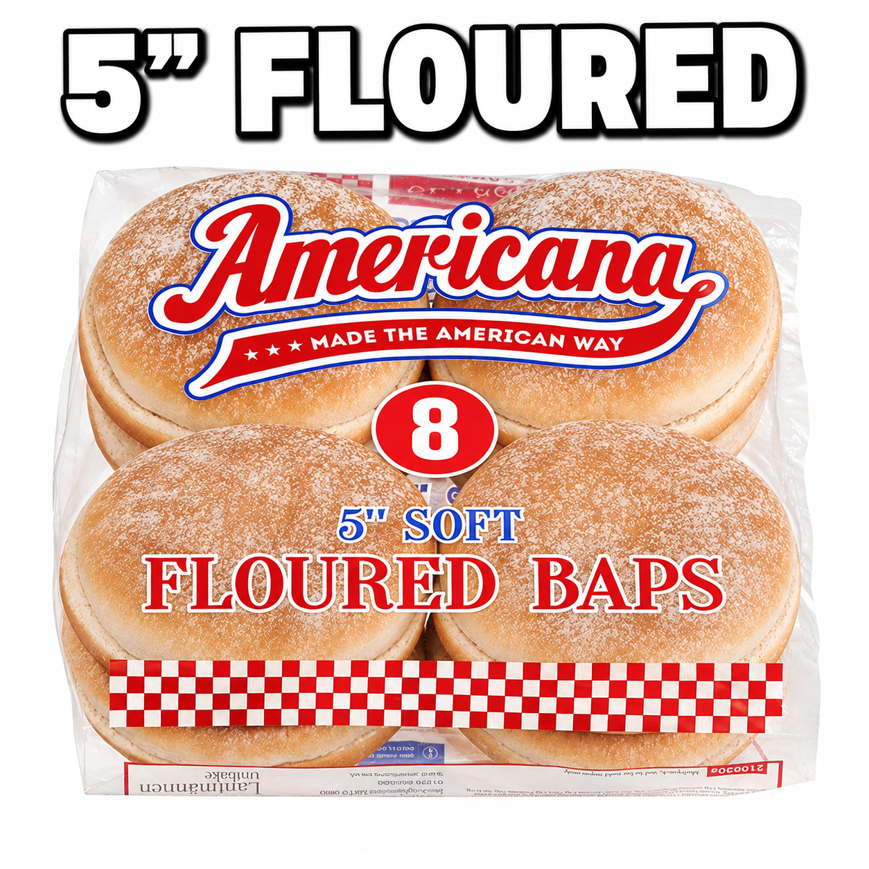 AMERICANA [FLOURED BAPS] 5" 48 PCS