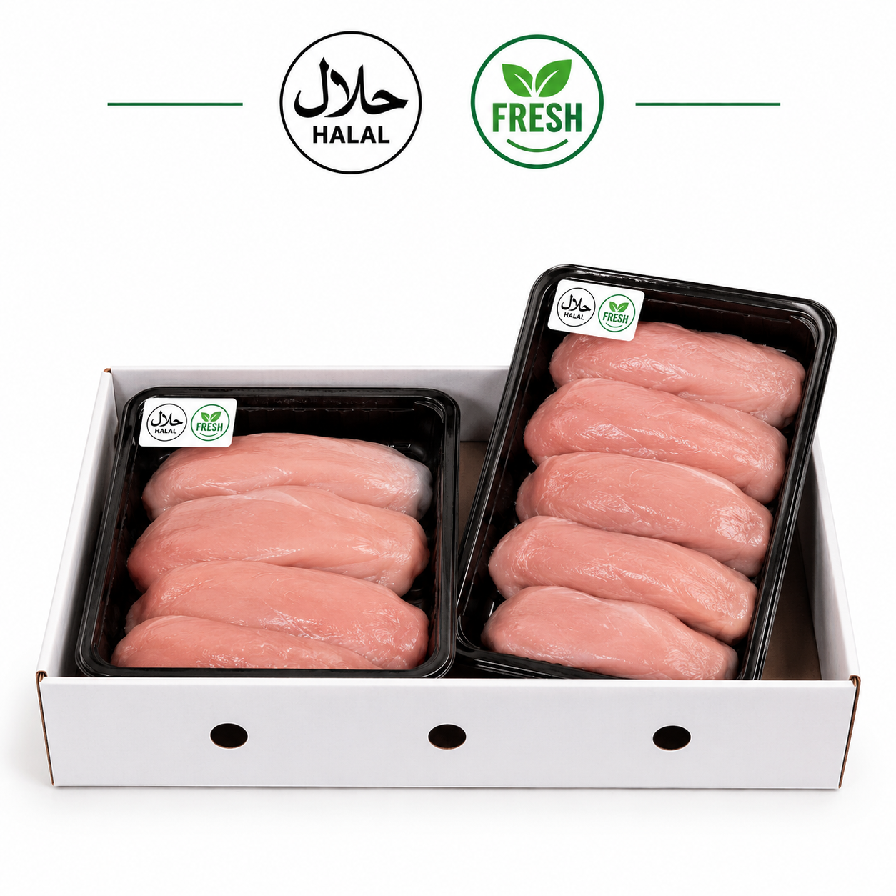 FRESH HALAL CHICKEN BREAST 200G+ 10KG