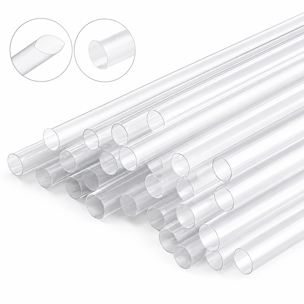 12MM PLASTIC JUMBO STRAWS 500 PCS