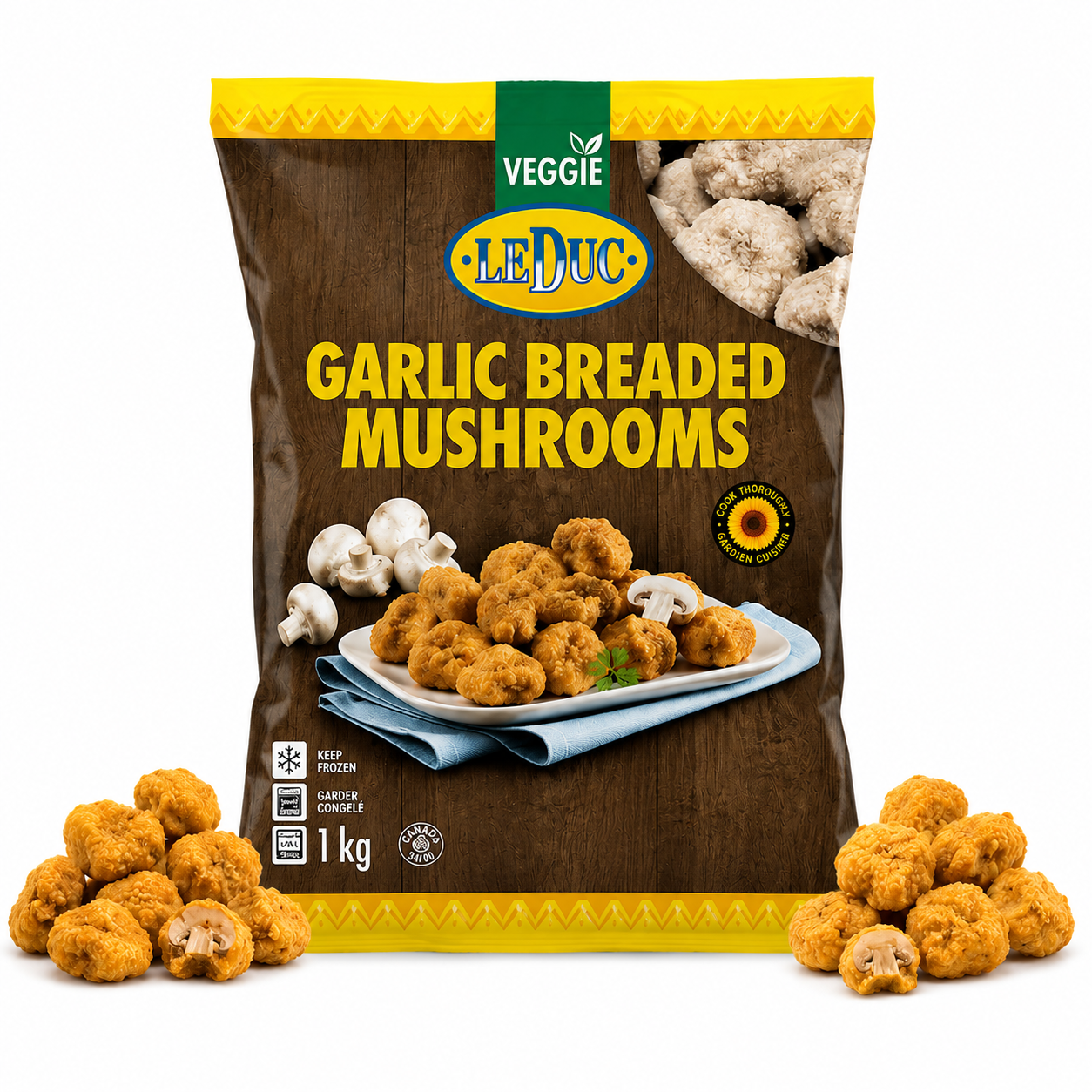 LE DUC GARLIC BREADED MUSHROOMS 1KG