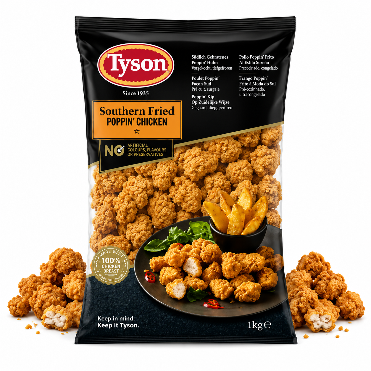 TYSON S.FRIED POPPIN CHICKEN 1KG