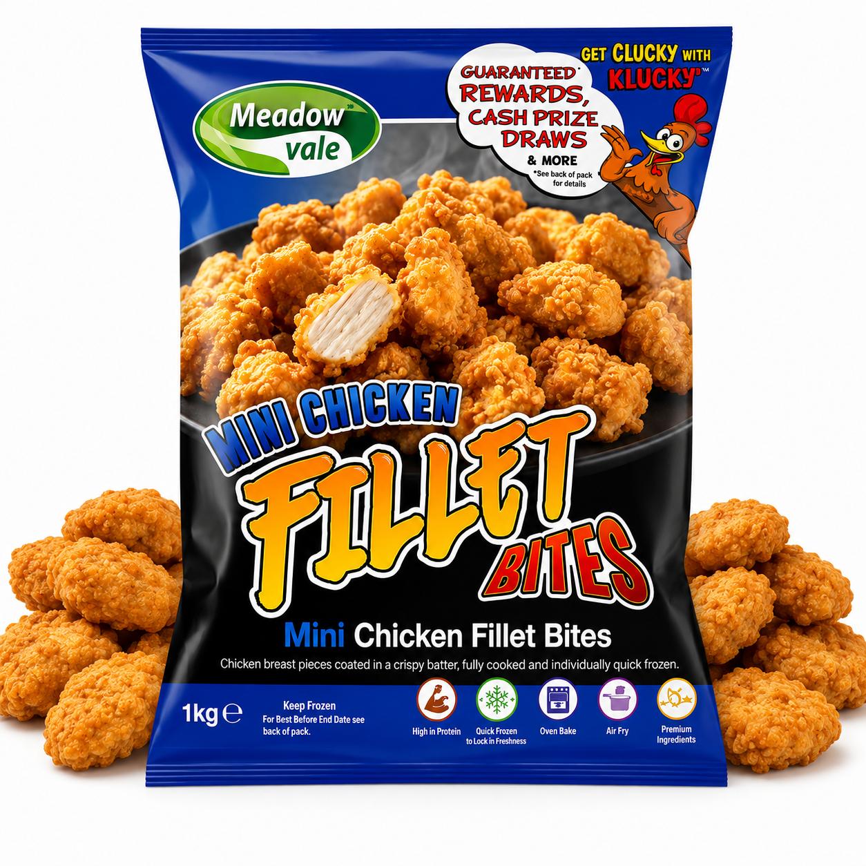 MEADOWVALE CHICKEN POPCORN  (FILLETS BITE) 1KG